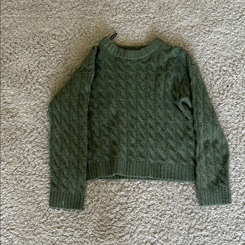 H&M Green Cable Knit Sweater